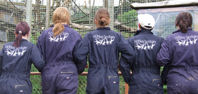 Dickies donates coveralls to volunteers at monkey sanctuary