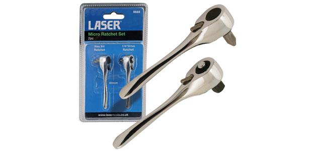 Laser Tools – Super-smooth micro ratchet set