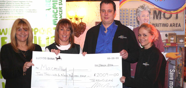 TerraClean network raises £2000 for Macmillan Cancer Support