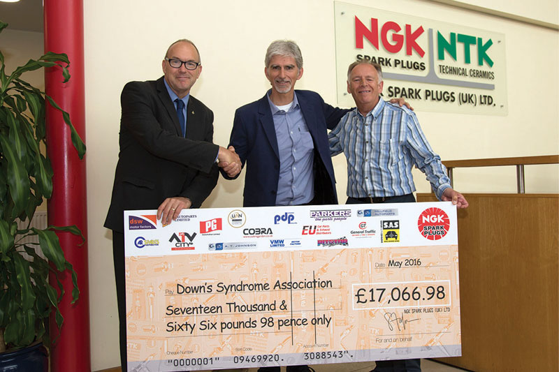 Damon Hill commends NGK’s charity efforts