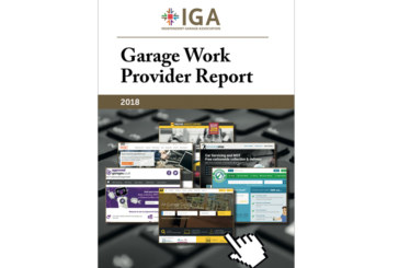 IGA Publishes Report Investigating Garage Work Providers