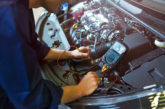 Supporting the battery during diagnostic tests