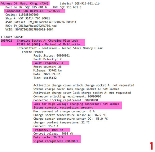 Plug-in charger failure on an Audi Q7 e-tron