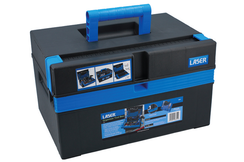 Cassetta Degli Attrezzi Laser 1310 - 5 Vaschette A Scomparsa - 525 Mm - Acciaio Rosso - Capacità 30 Kg