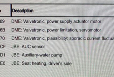 What was prompting the BMW E90's fault codes?