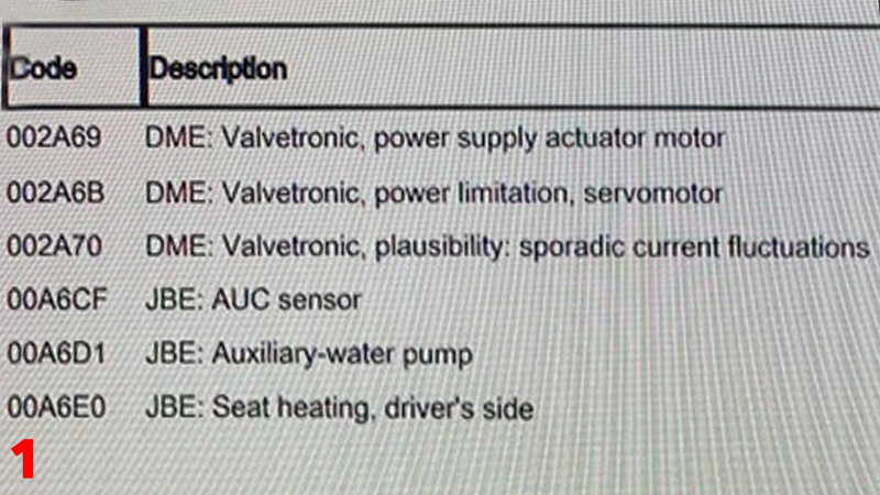 What was prompting the BMW E90’s fault codes?