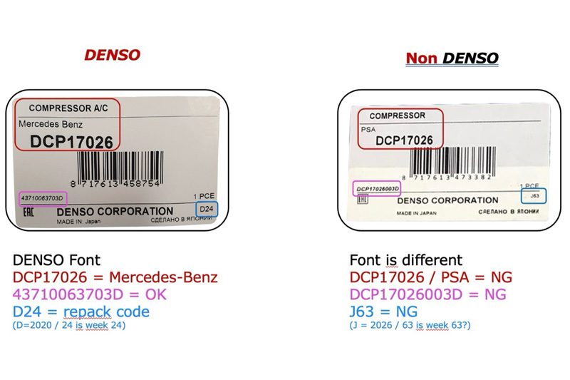 Denso alert garage owners about counterfeiters