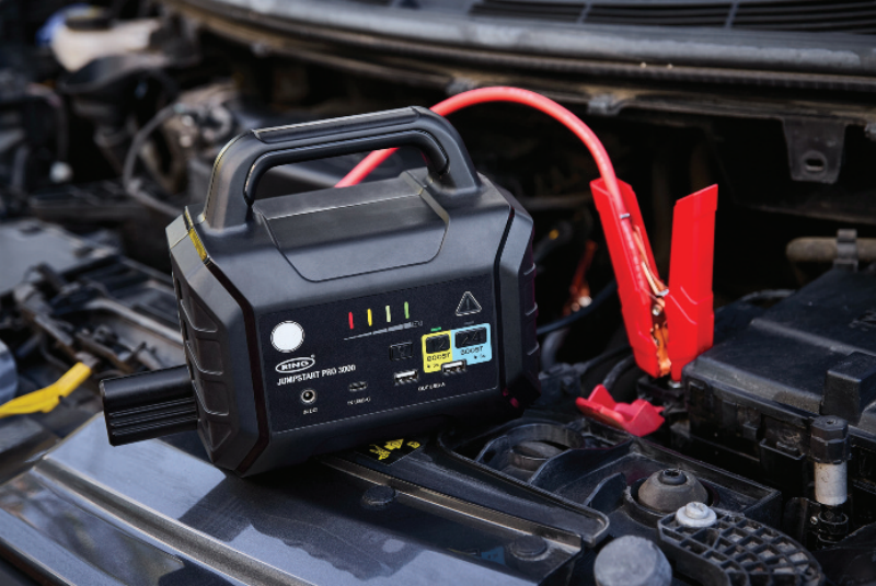 The Jumpstart Pro 3000 is a portable lithium jump starter