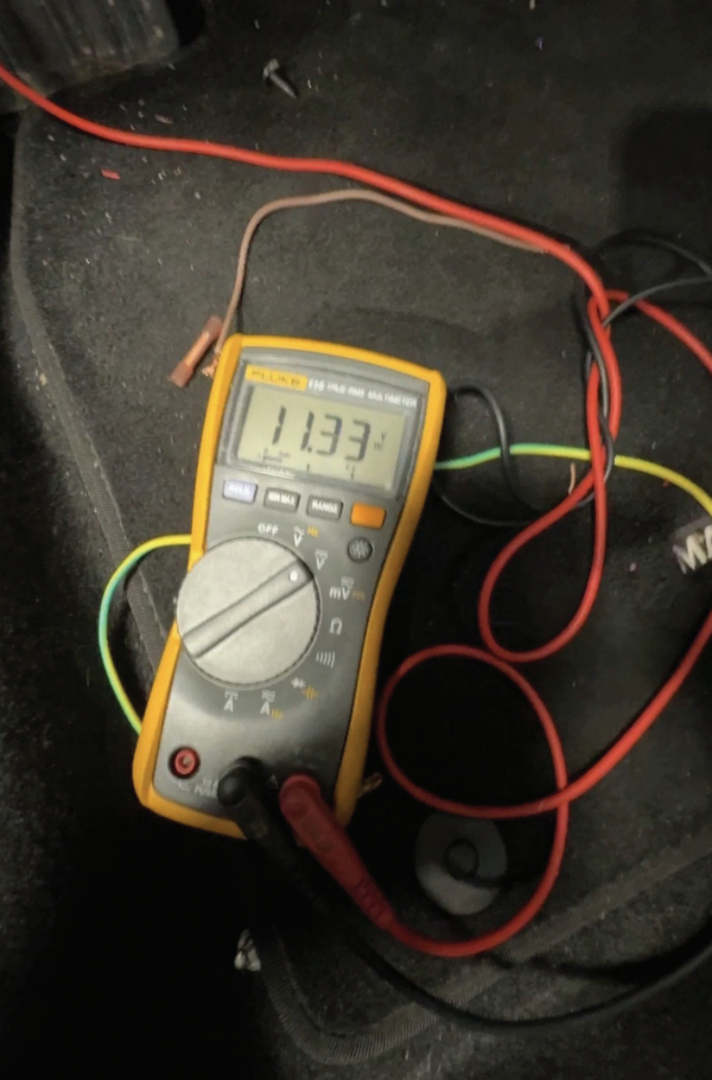 Fig 6 – In park, neutral, reverse or drive we had a constant 12V with no pull down to 185 mV – how very disappointing and frustrating. I only found out the correct values by comparing another car